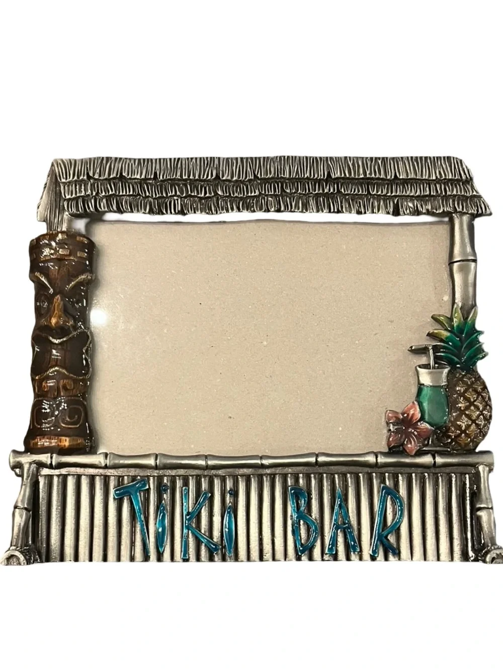 Tiki Bar Metal Picture Frame